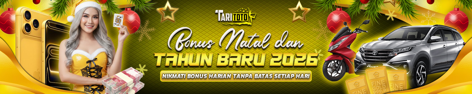 BONUS HARI RAYA NATAL DAN TAHUN BARU 2026 TARITOTO